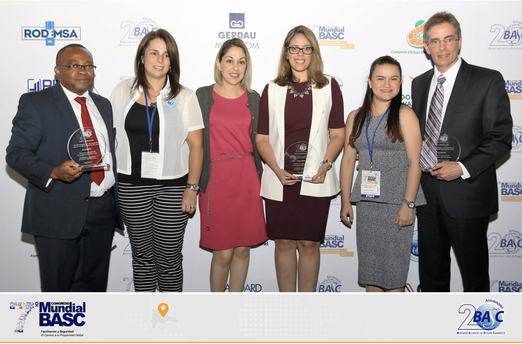 Dr. Faustin Luanga – OMC; Carolina Vives – BASC Santa Marta; Marcela García – BASC México; Karolyn Salcedo – OMA; Andrea Olier – WBO; Allen Gina – CT Strategies